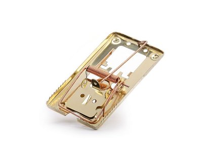 Past na krysy a potkany kovová pomosazená 9x16,5cm