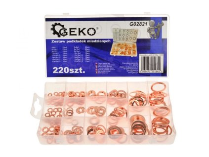 Měděná podložka, sada 220ks GEKO