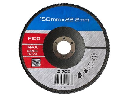 Kotouč lamelový brusný na kov Ø 150 x 22,2 mm, zrnitost 100