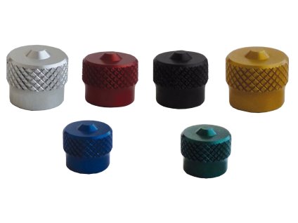 Ventilové čepičky hliníkové, různé barvy - Ferdus