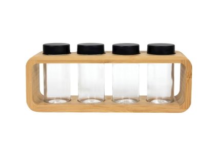 HIT Kořenky s držákem sklo sada bambus 5 ks HT-24501555