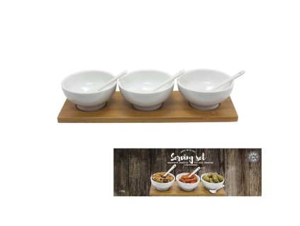 HIT Misky na pochutiny sada 7 ks s bambusovým tácem HT-23472646