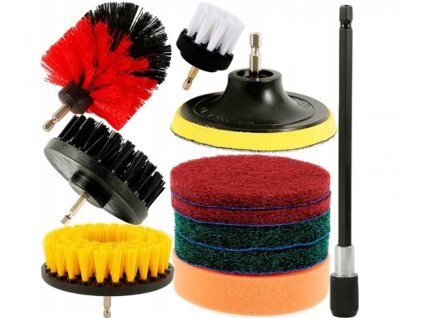 Kartáče sada 11ks 1/4" prodlužovací nástavec KD10996 KRAFT&DELE