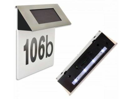 Solární osvětlení domovního čísla