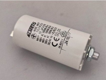 10uF/400V motorový kondenzátor MAB MKP 35x68mm
