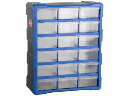 Plastový organizér / box na šroubky, 18 rozdělovníků - MW1506