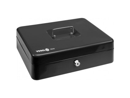 Pokladna příruční 300x240x90mm černá, 2klíče