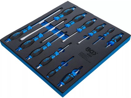 Sada šroubováků v pěnové výplni do dílenského vozíku, 12 dílů - B4122