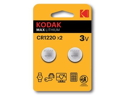 Baterie Kodak CR1220 3V lithiová 2-pack