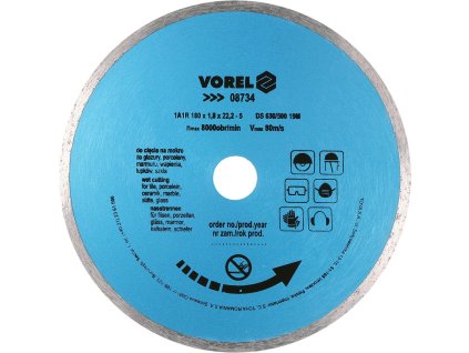 Kotouč řezný diamantový 180 x 22,2 x 1,8 mm plný