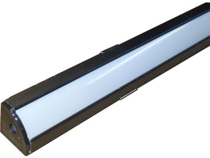 Hliníková lišta rohová,Alu profil MS-614 pro LED pásek 8-10mm,2m,černá