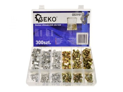 Sada nýtovacích matic hliník/ocel 300ks GEKO