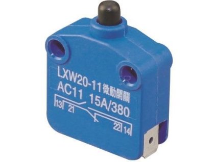 Mikrospínač LXW20-11 380V/15A, délka kolíku 9mm