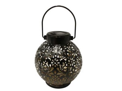 Solární zahradní lucerna, černá