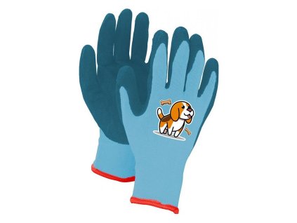 Dětské rukavice MONTY pejsek modré, v. 03"