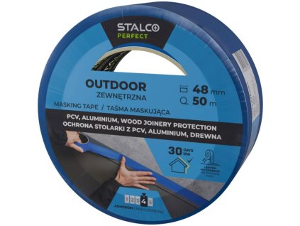 Venkovní lepicí krycí páska PE, 48 mm x 50 m STALCO PERFECT S-76654