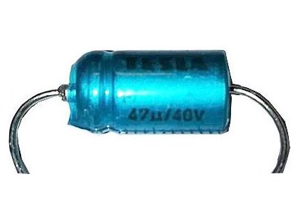 47uF/40V TF010, elektrolyt.kondenzátor axiální