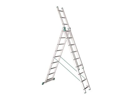 Žebřík Al, 3 x 8 příček, 2,30 m, 5,13 m, 3,53 m, ALVE 7608
