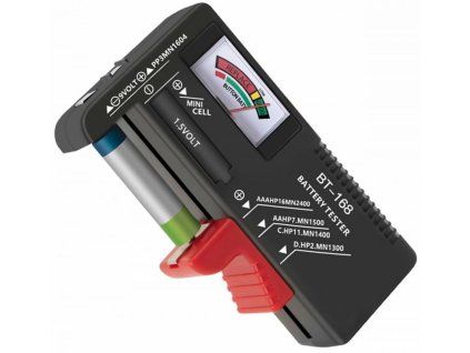 Tester baterií AAA, AA, 9V