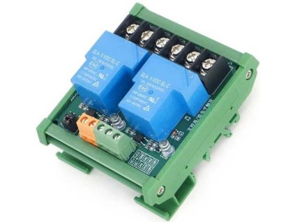 Modul relé 2x High Low spoušť. napáj. 24V, kontakt 230V/30A, na DIN