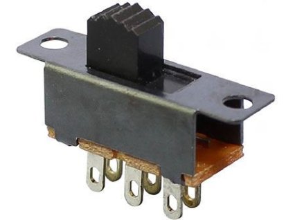 Přepínač posuvný SS-22F32, ON-ON 2pol.50V/0,5A