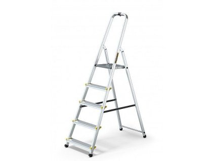 Schůdky hliníkové Drabest, 150kg, 5 stupňů, s háčkem