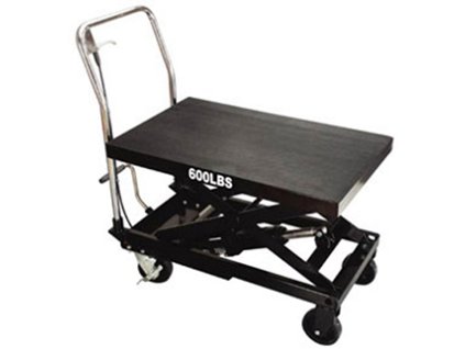 Pojízdný pracovní stůl zdvižný, nosnost 270 kg, s hydraulickým systémem