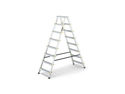Schůdky oboustranné Drabest, 150kg, 2x8 stupňů