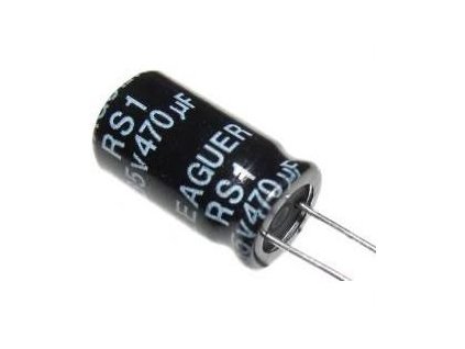 470u/35V 105° 10x17x5mm, elektrolyt.kondenzátor radiální