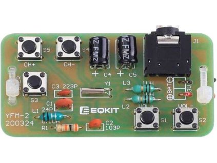 FM přijímač 76-108MHz stereo, IO RDA5807FP, STAVEBNICE EQKIT