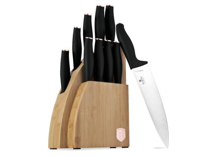 BERLINGERHAUS Sada nožů se stojanem BAMBOO 10 ks Black Rose Collection BH-2760