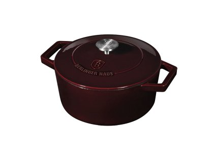 BERLINGERHAUS Pekáč litinový s poklicí 24 cm Burgundy Line BH-6497