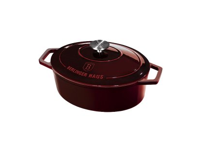 BERLINGERHAUS Pekáč litinový s poklicí 30 cm Burgundy Line BH-6499