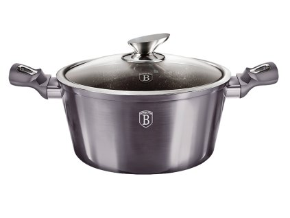 BERLINGERHAUS Kastrol s poklicí s mramorovým povrchem 20 cm Carbon PRO Line BH-6892
