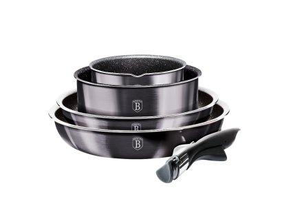 BERLINGERHAUS Sada nádobí s odnímatelnou rukojetí 9 ks Carbon PRO Line BH-6918