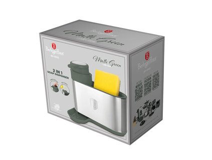 BERLINGERHAUS Dávkovač mycího prostředku 2 v 1 Matte Green Collection BH-8933
