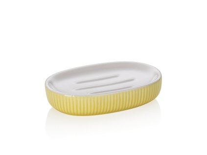 KELA Miska na mýdlo Ava keramika žlutá 13,5x8,5x3,0cm KL-24428