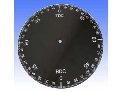 Úhloměr pro nastavení - seřízení zapalování motocyklů, hliníkový