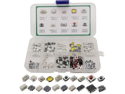 Mikrospínače SMD, sada 250ks