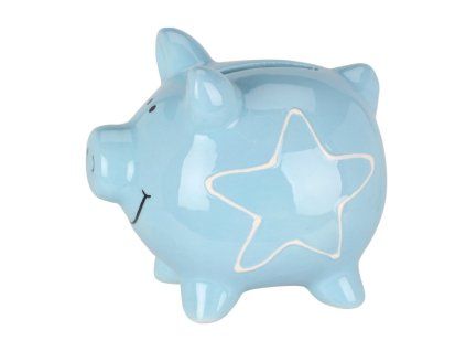 Pokladnička keramická  PIG, mix barev