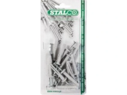 Hmoždinka natloukací s vrutem, 6*40, STALCO, bal.20ks