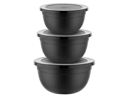 Miska nerez sada 3ks s víkem  MEYERHOFF černá
