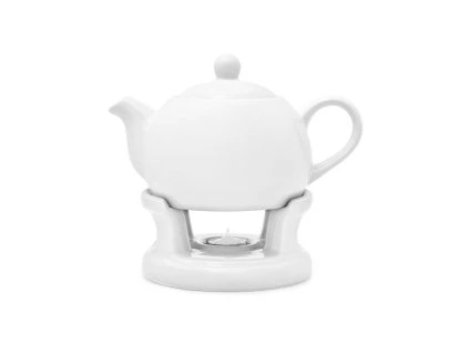 Konvice porcelán 1000ml s ohřívačem  WHITE
