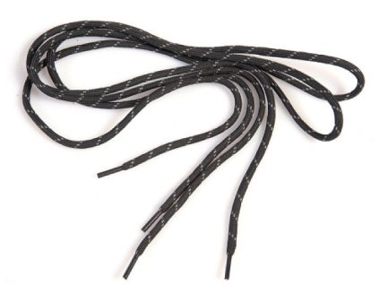 Tkaničky kulaté černo-šedé, 90cm