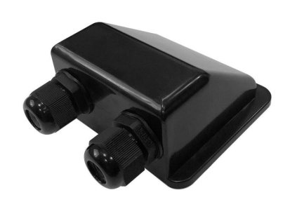 Kabelová průchodka s krytkou dvojitá černá