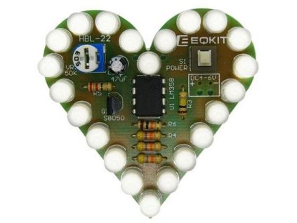 Blikající srdce bílé, STAVEBNICE