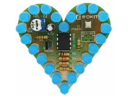 Blikající srdce modré, STAVEBNICE