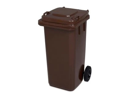 Popelnice hran. 240l PVC-hnědá