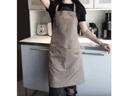 Zástěra kuchyňská grilovací 65x70cm  PERFECT šedá/černá