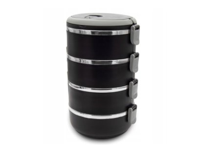 Jídlonosič termo plast/nerez 4x0,5L  MEYERHOFF černá